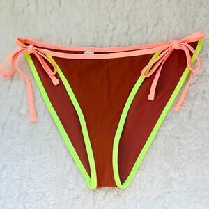 🍍2 / $20🍍 NWOT Aerie | Red High Cut Bikini Bottoms | Size L | Pink Side Ties